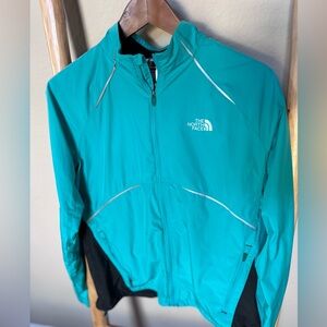 The North Face Teal Windbreaker Full Zip Reflective Trim Women’s M